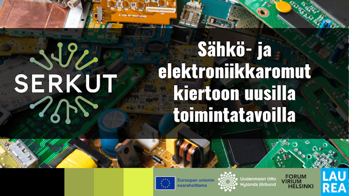 Sähkö- ja elektroniikkaromu kiertoon uusilla toimintatavoilla. Kuva: SERkut-hanke.