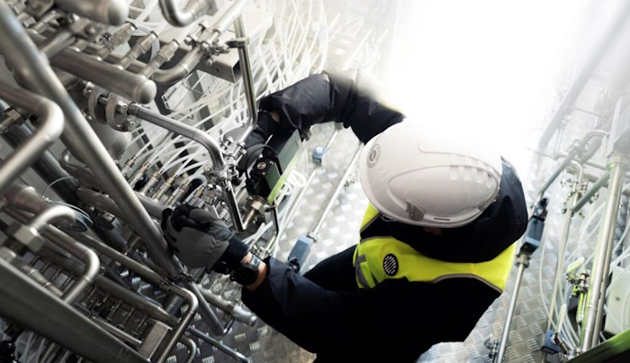 Kuva: Liquid Sun. Liquid Sun on jo testannut tuotantomenetelmäänsä Suomen ensimmäisellä teollisen prosessin mukaisella matalan lämmön elektrolyysiyksiköllä.