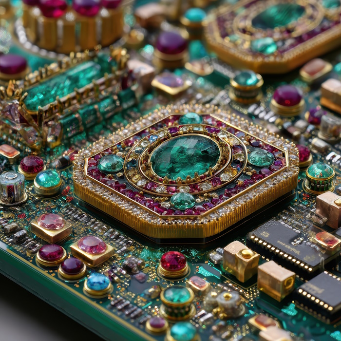 Kuva: Adobe Stock AI. Piirikortit sisältävät aarteita. Käytöstä poistetuissa digilaitteissa on kultaa ja harvinaisia maametalleja, jotka jyväskyläläisyhtiö aikoo ottaa talteen.