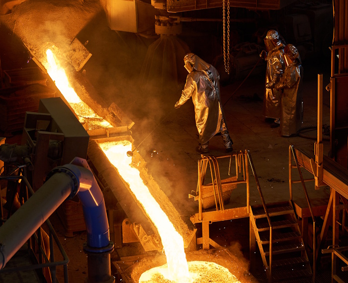 Kuva: M. Steffen/ Befesa. Befesan taukohuoneen seinällä riippunut valokuva ikuisti näyn, jonka Circular Materials Conferencen osanottajat pääsivät näkemään omin silmin.