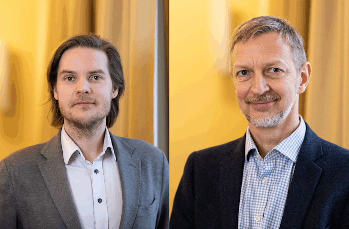 Kuva: Kestävyyspaneeli. Ylikulutus johtuu rakenteista, näkevät professorit Niko Soininen ja Lassi Linnanen.