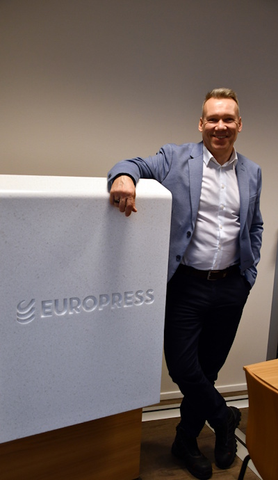 Kuva: Europress. Europress vastasi markkinoiden alavireeseen aktiivisesti uudistumalla ja investoimalla, kertoo yhtiön toimitusjohtaja Petri Salermo.