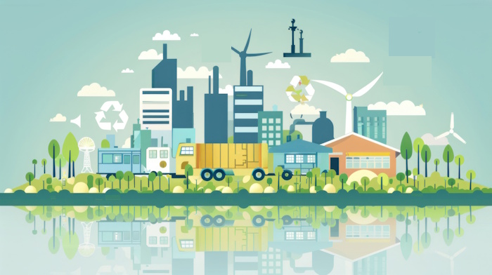 Kuva: Adobe Stock AI. Kansalliset tavoitteet ovat tiekartta, joka auttaa hankintayksiköitä vähentämään haittoja ympäristölle.