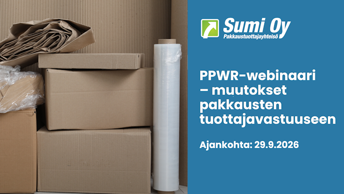 PPWR-webinaari – muutokset pakkausten tuottajavastuuseen